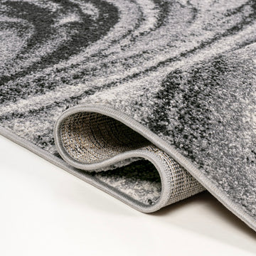 Viscon Abstract Marble Contemporary Area Rug
